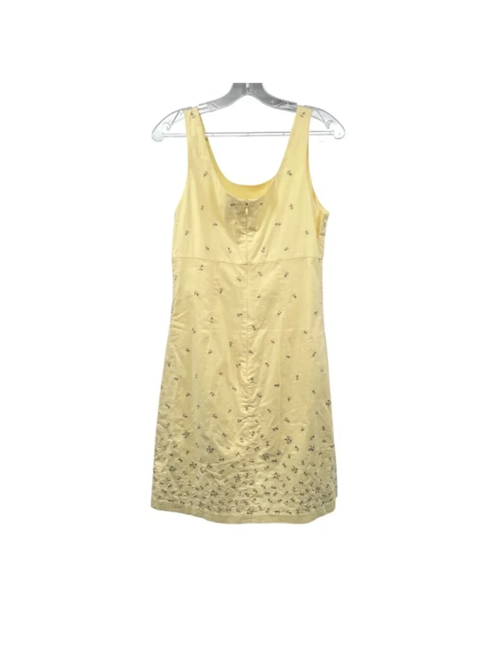 J.Crew Sleeveless Sundress Yellow/Multi Embroidered Floral Size 8